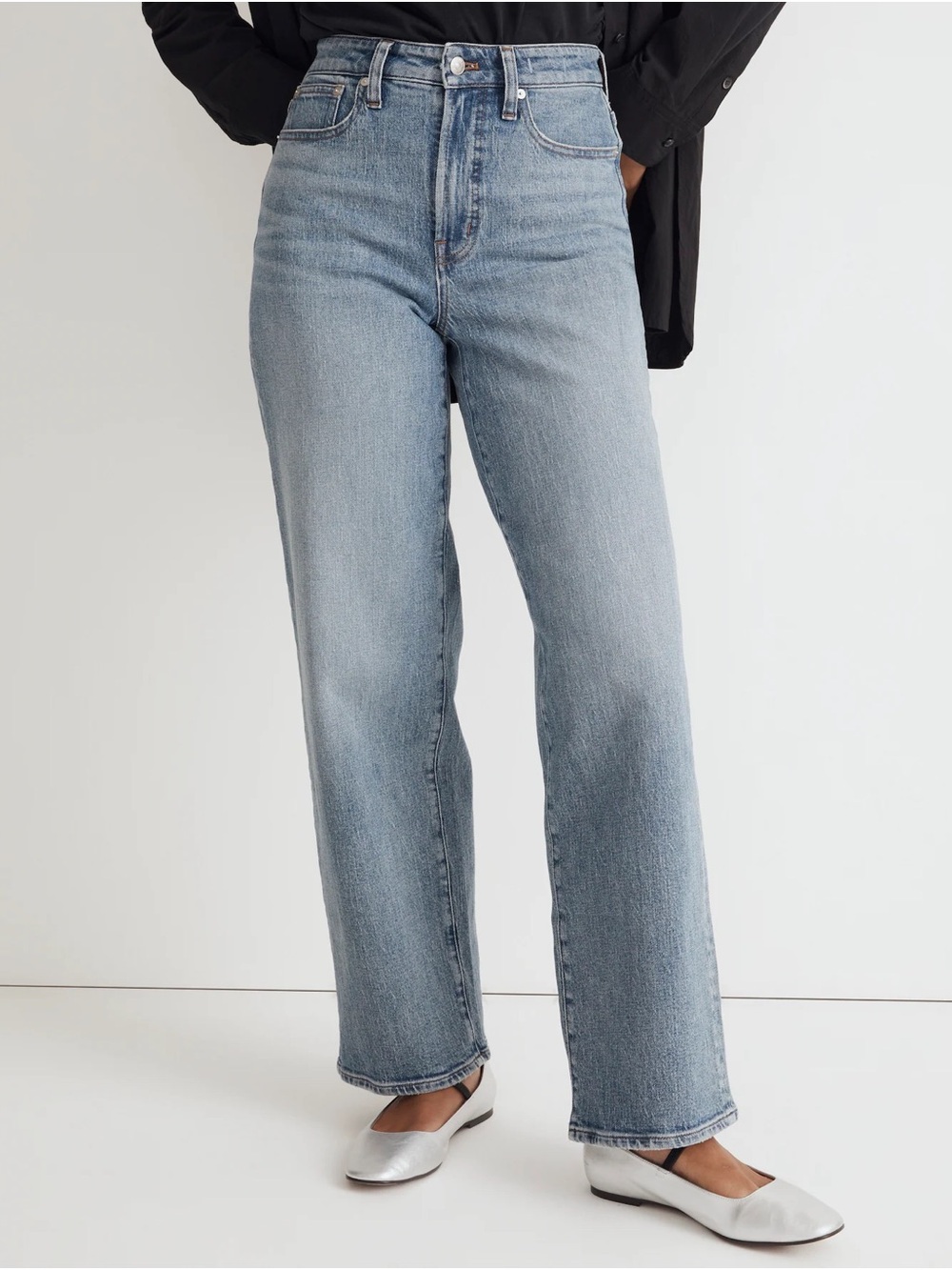Madewell the Curvy Perfect Vintage Straight Jeans in Heathcote Wash Petite